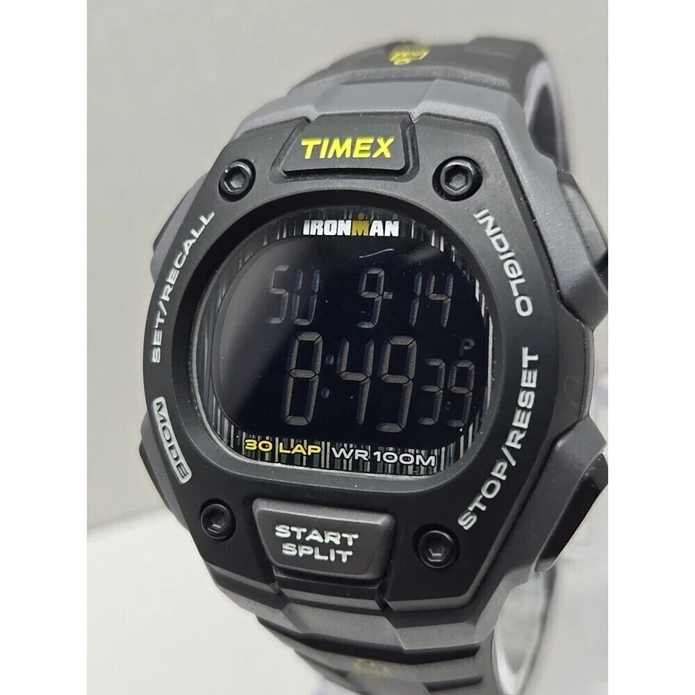 Timex Ironman Classic 30 Lap Watch 44mm Indiglo WR100M New Battery Quartz Mens